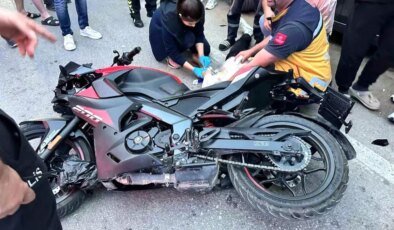 İznik’te Motosiklet Yayaya Çarptı