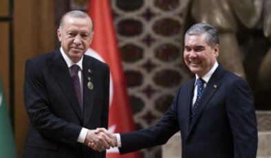 Başkan Erdoğan Türkmenistan Milli Lideri Gurbangulu Berdimuhammedov ile görüştü