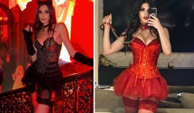 Defne Samyeli’nin kızları partide! Biri şeytan diğeri kara melek oldu