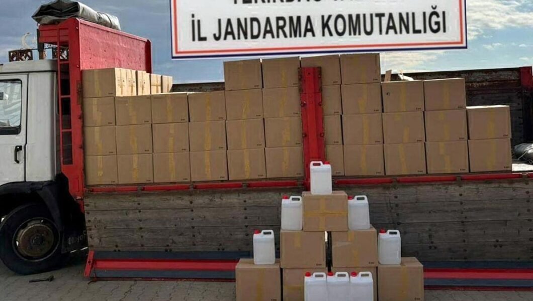 Tekirdağ’da binlerce litre etil alkol ele geçirildi