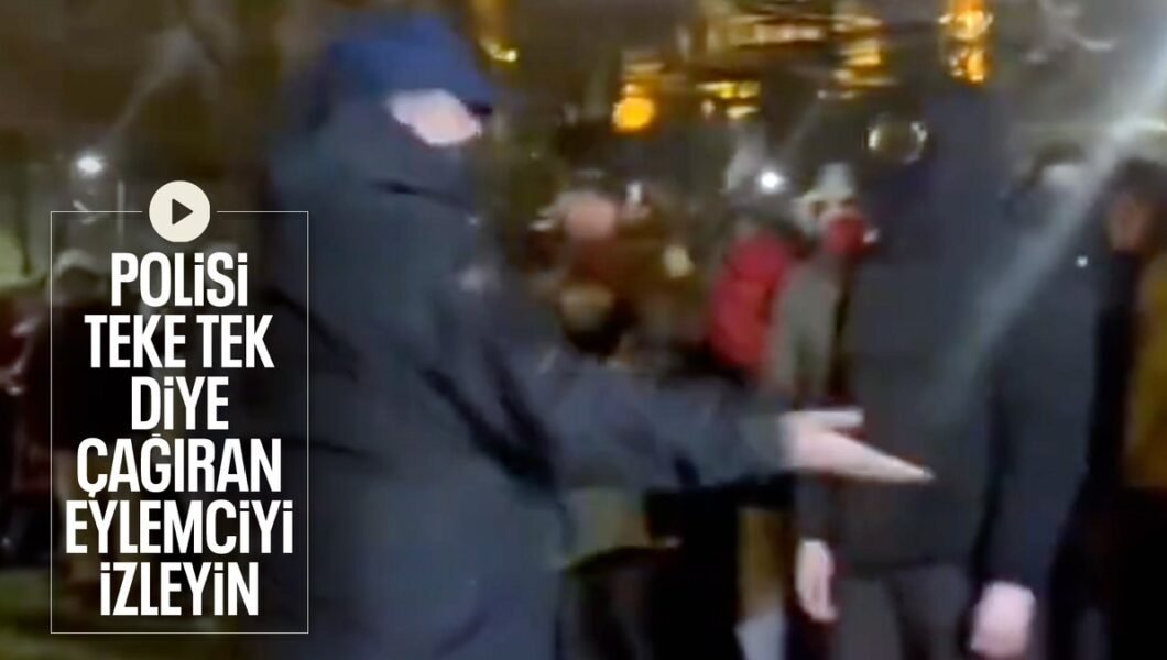 İmamoğlu protestocularının çevik kuvvet komiseri ile diyaloğu