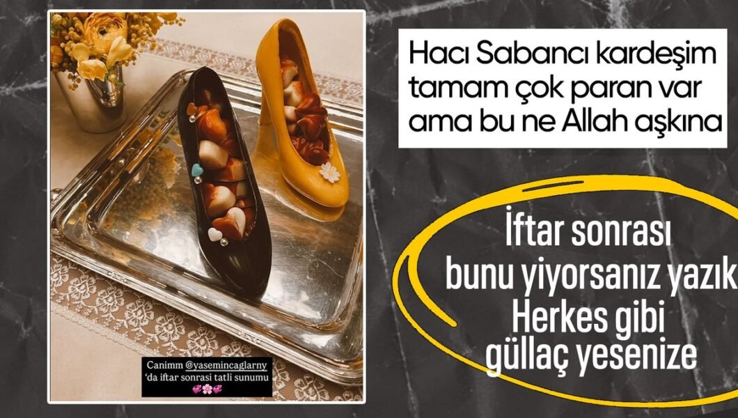 Nazlı Sabancı’nın ‘ayakkabı sunumlu tatlı’ paylaşımı çok konuşuldu